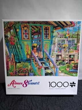 Aimee Stewart 'The Potting Shed' 1000-Piece Puzzle - Colorful Blue & Green